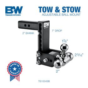 B&W close-up of ball head and balls showing corrosion-resistant finish benefit