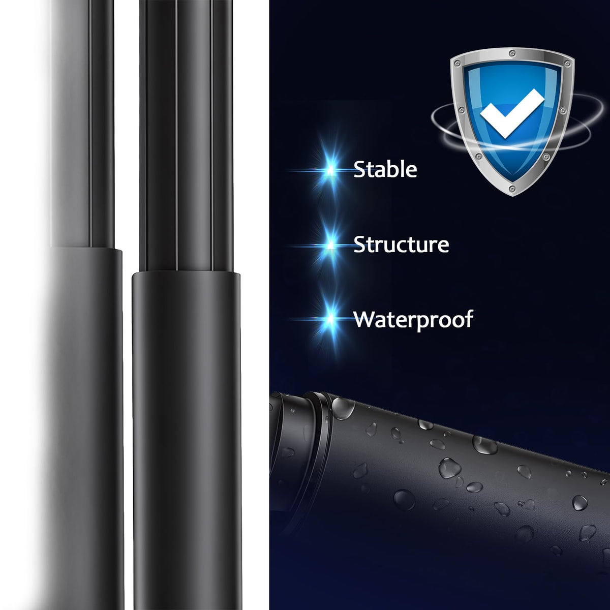 B.ZSSY lift support beside ruler illustrating correct size and fitment verification