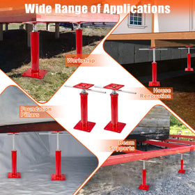 B4B BANG 4 BUCK jacks supporting a beam demonstrating temporary stability