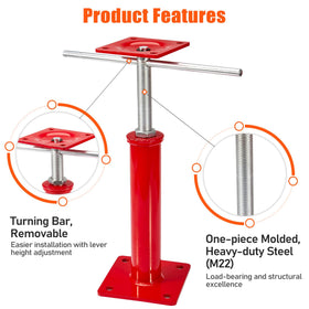 B4B BANG 4 BUCK jacks next to tape measure showing adjustable 11-16 inch range