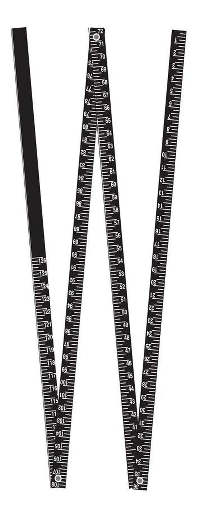 B&K Tank folded measuring stick compact for easy transport and storage