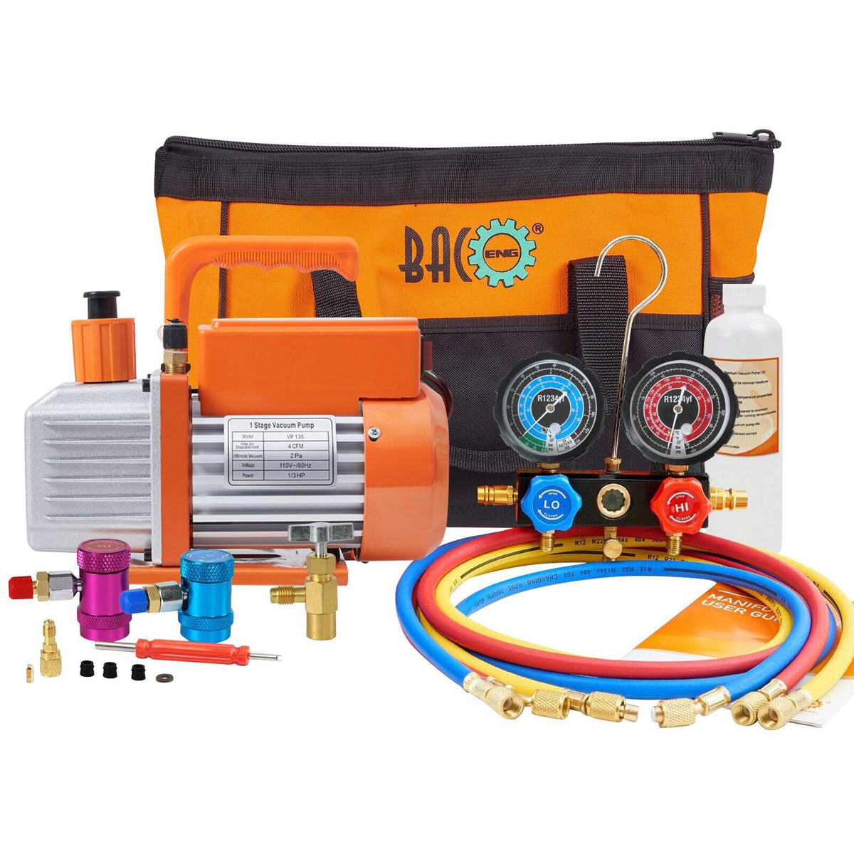 BACOENG kit front view showing components and portability benefit