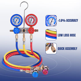 BACOENG large dials closeup with readable markings for accurate pressure checks