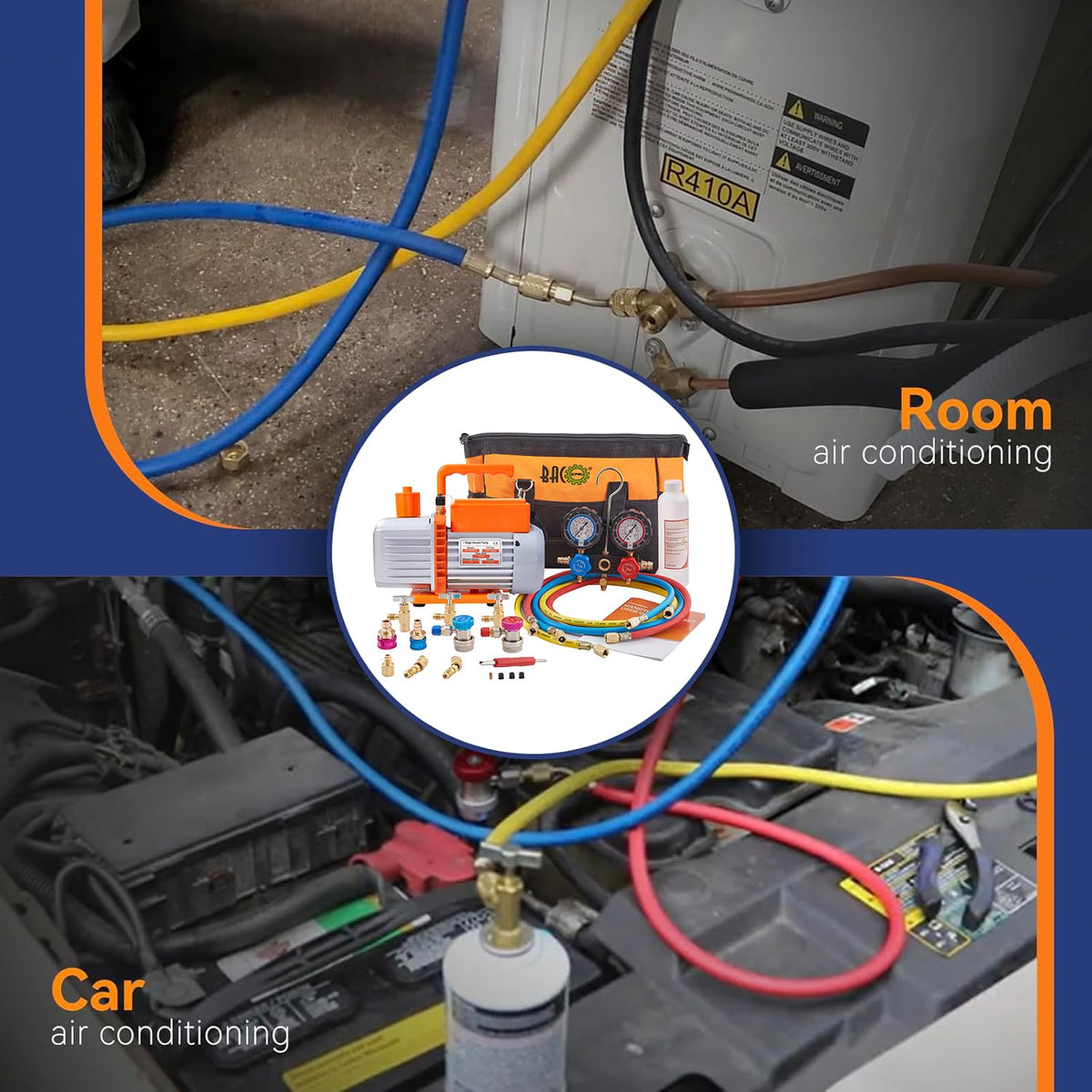 BACOENG technician using kit in home setting enabling convenient service