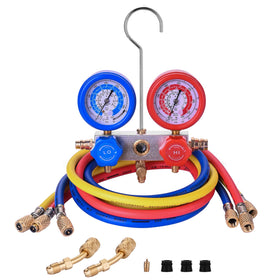 BACOENG manifold front view showing gauges and controls for accurate charging