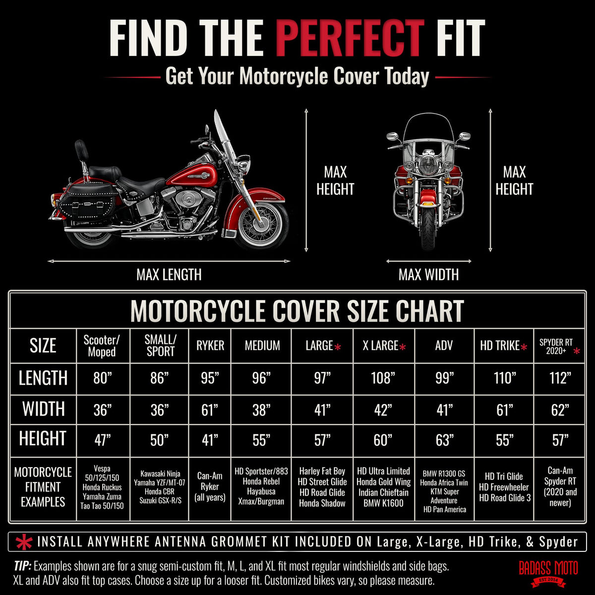 Badass Moto rear view showing full-coverage protection benefit