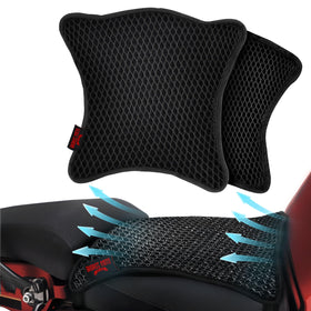 Badass Moto front view of seat cover showing fit and protection benefit