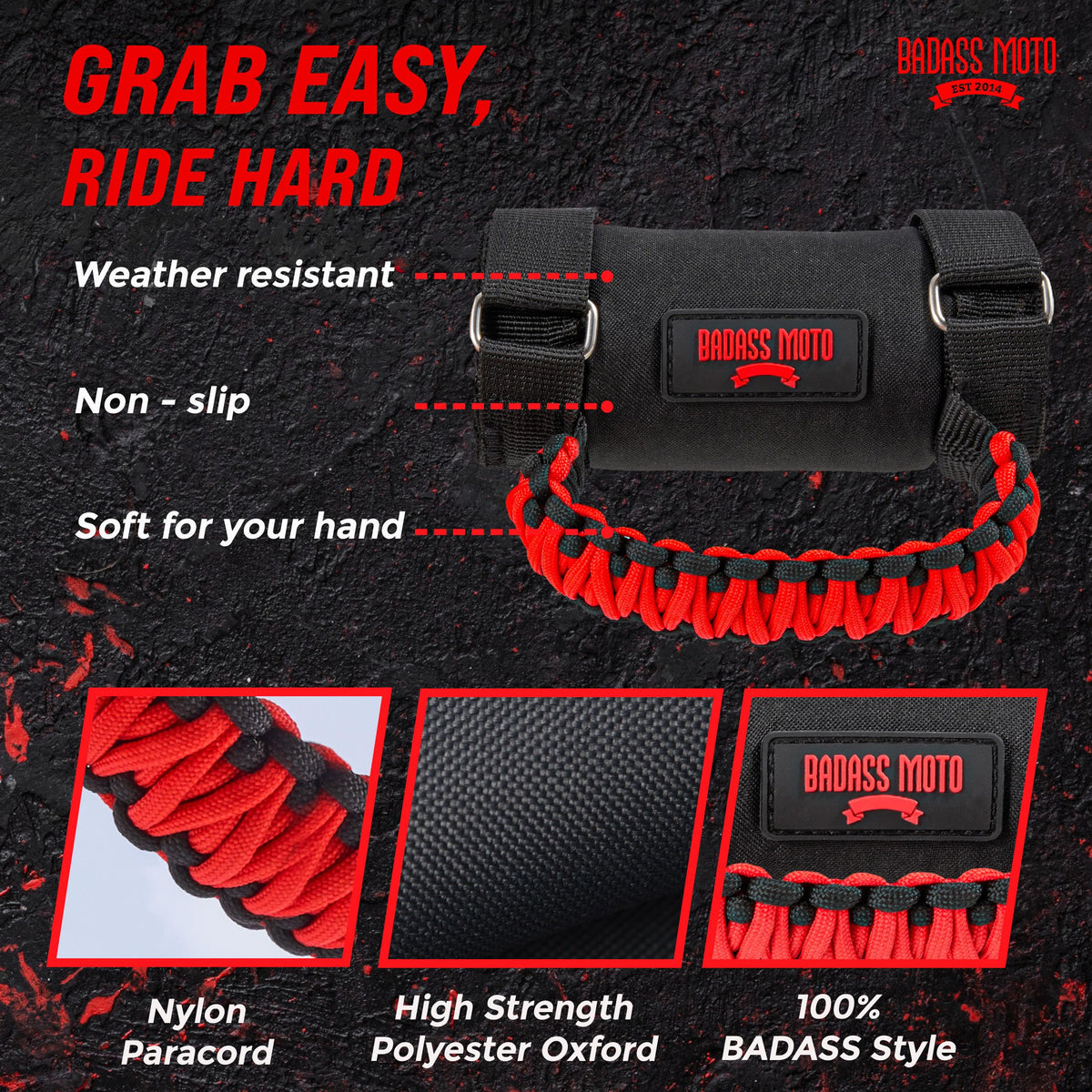 Badass Moto handle next to ruler for size and fit confirmation