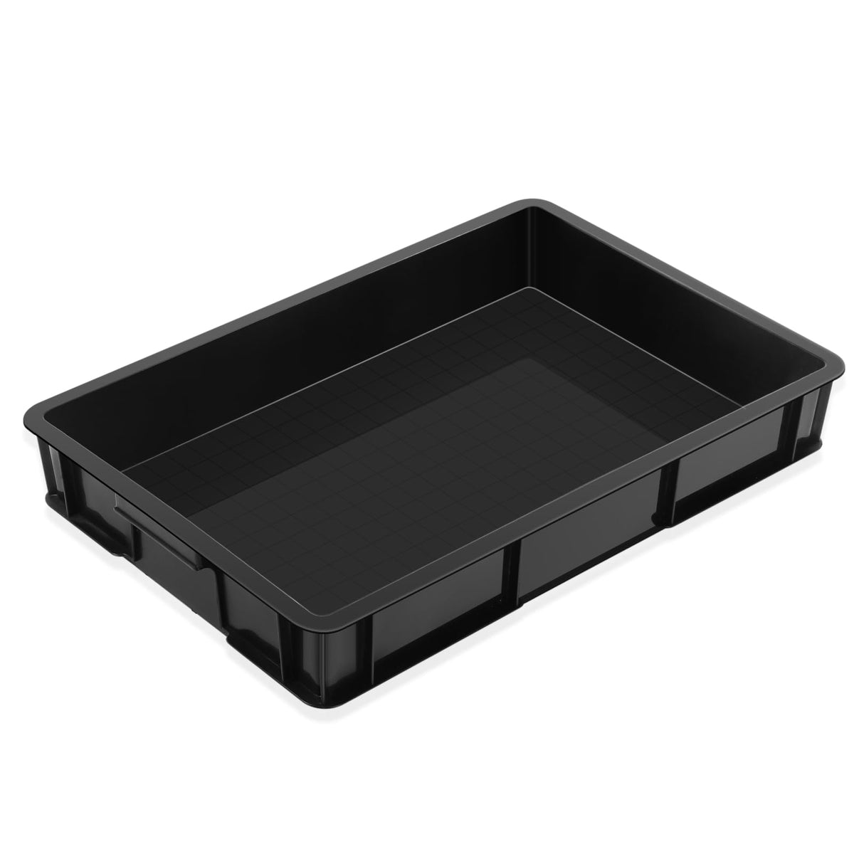 Baderke front view of oil drain pan showing wide coverage and neat containment