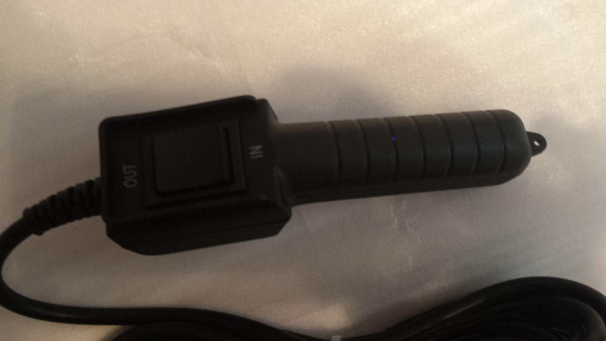 Badlands remote with 12-foot cord laid out to demonstrate reach and safe positioning