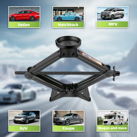 Baffixit accessories overhead layout showing complete tire-change toolset for emergencies