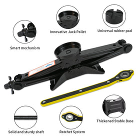 Baffixit jack lifting SUV side illustrating roadside use and dependable support