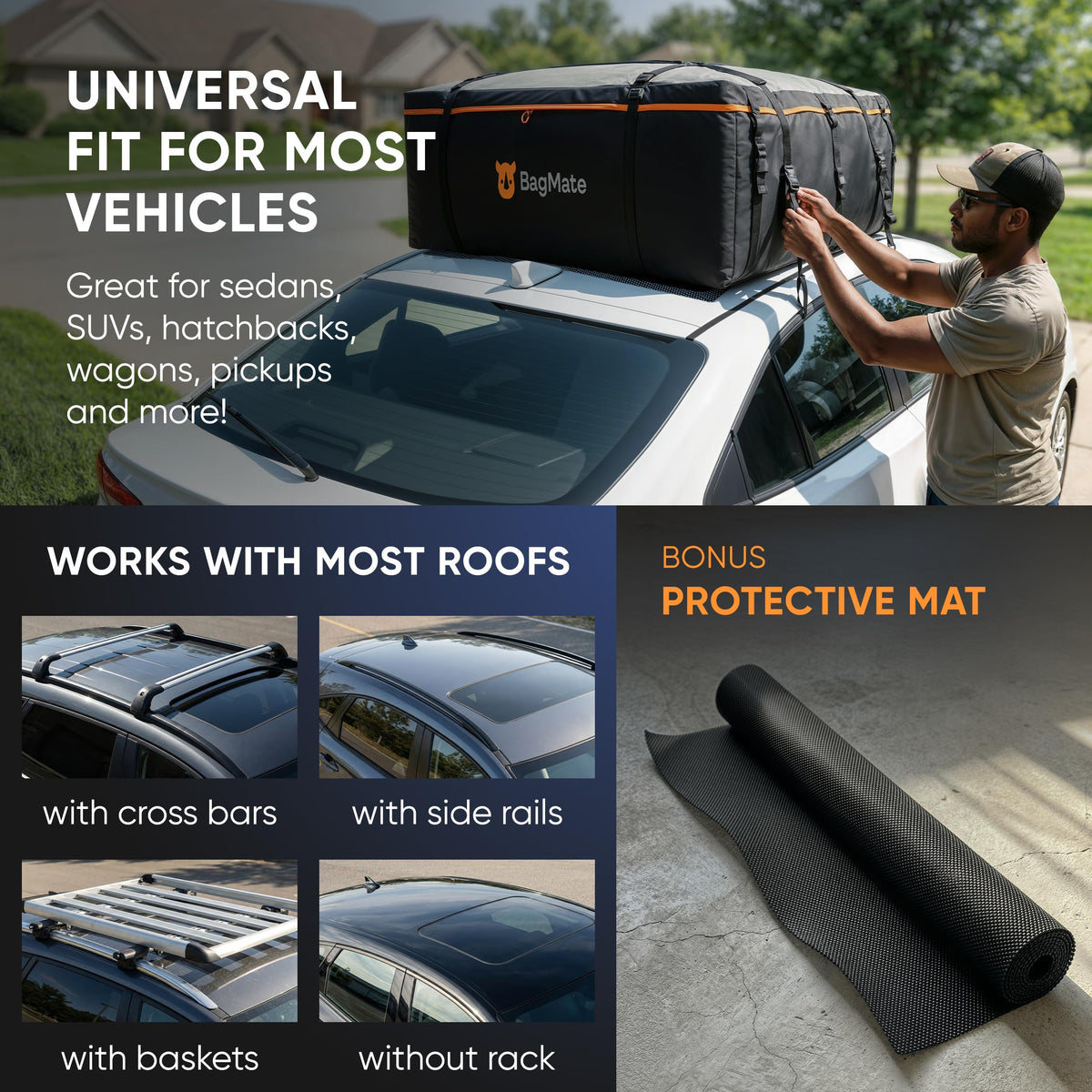 bagmate folded into storage bag illustrating compact packing and easy storage