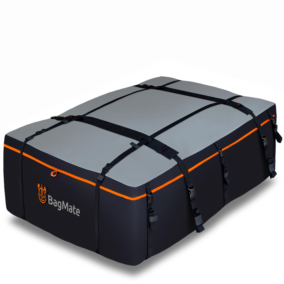 bagmate front view of rooftop bag showing full capacity and secure closure benefits
