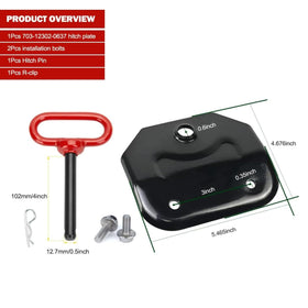 BAIKAISHUII hardware kit layout including screws 1/2 inch pin and R-clip for quick installation