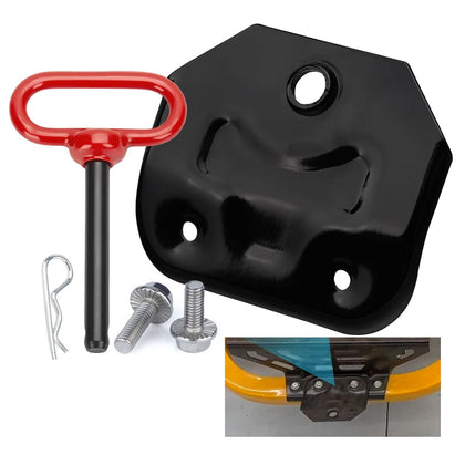 BAIKAISHUII hitch plate front view showing mounting holes and robust construction for reliable towing