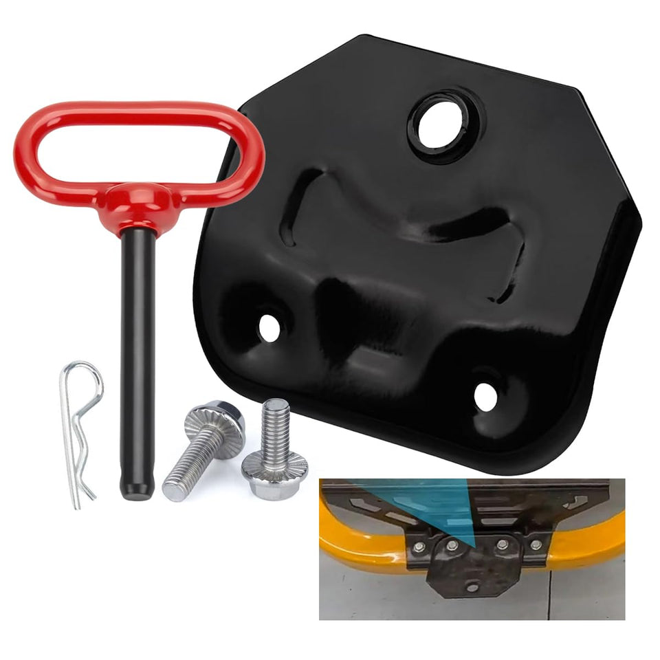 BAIKAISHUII hitch plate front view showing mounting holes and robust construction for reliable towing