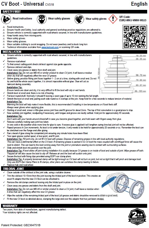 Bailcast boot next to ruler to show fit range and correct sizing benefit
