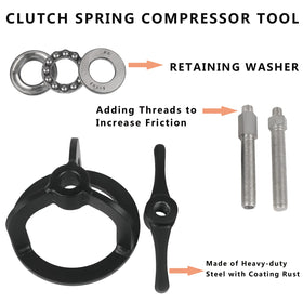 BAIONE compressor positioned on clutch assembly demonstrating secure fit and control