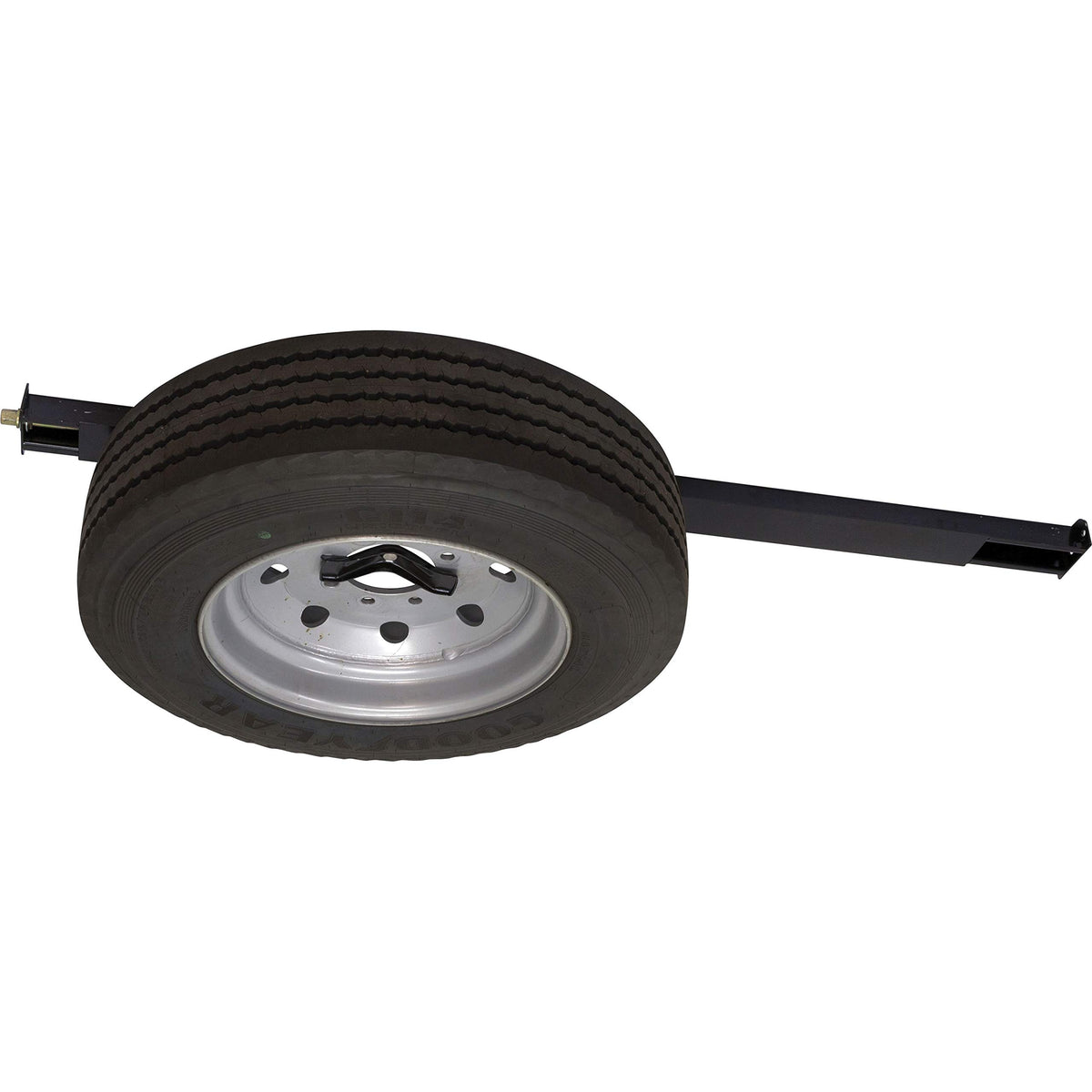 BAL Retract-A-Spare front view showing compact folded position and secure locking benefit