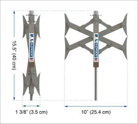 BAL X-Chock with included 3/4 inch ratchet wrench showing easy hand operation