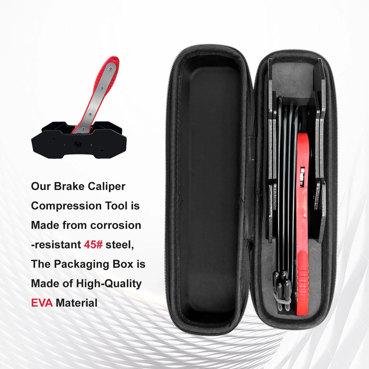 BamStriveboo EVA case texture and closure showing protective storage and portability