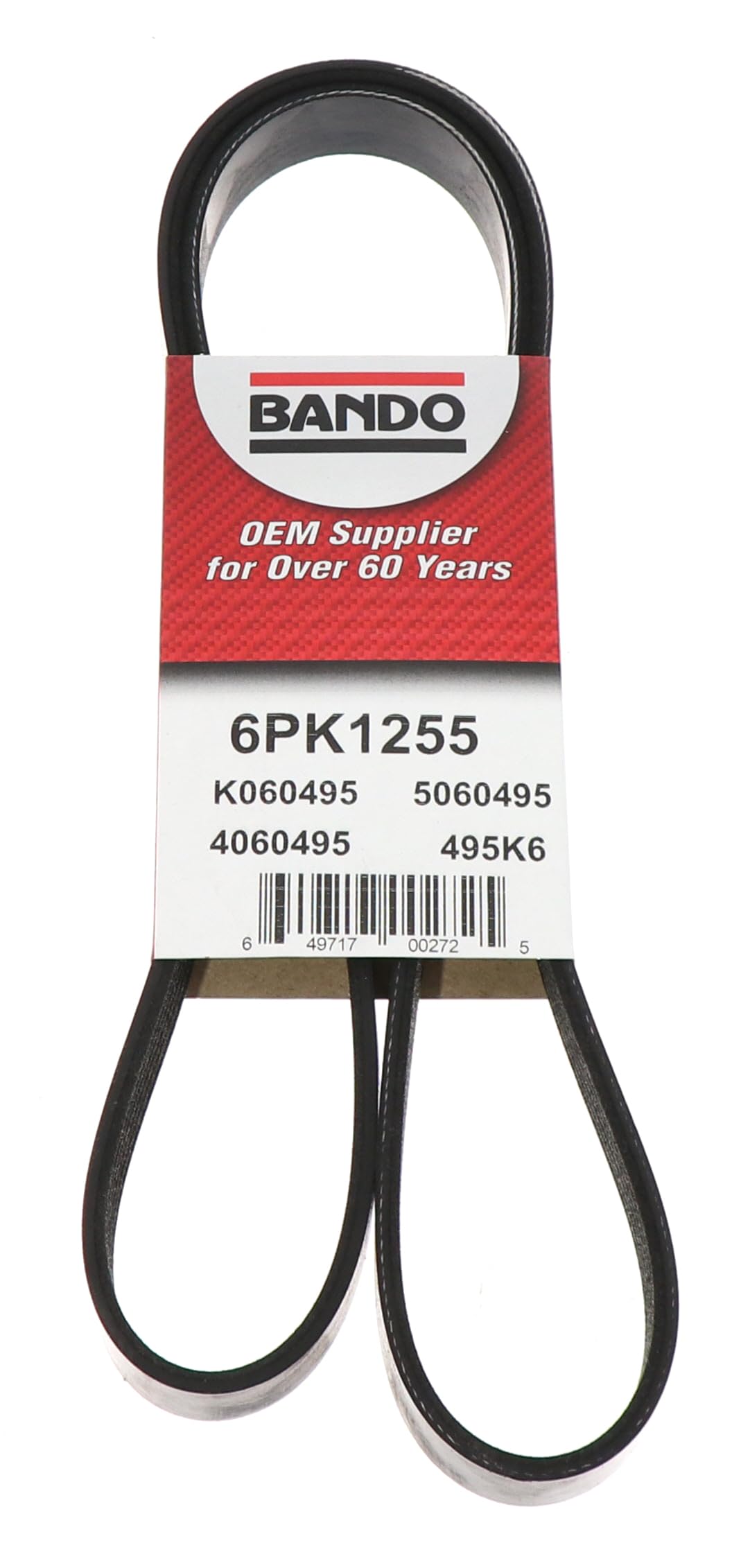Bando USA 6PK1255 front packaging showing model and OEM-quality benefit
