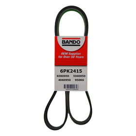 bando 6PK2415 front packaging showing part number and fitment with quiet performance benefit