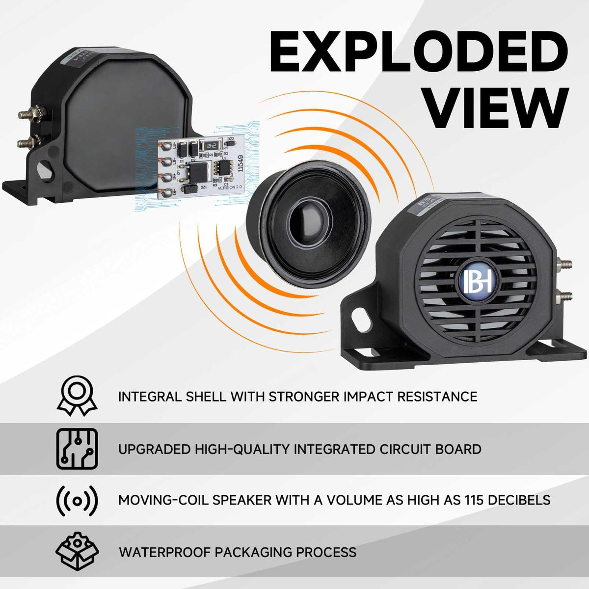 banhao side profile with bracket illustrating compact mounting options