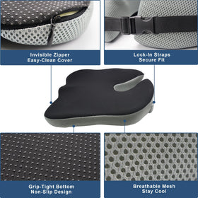 BANKQF adjustable straps attached to seat showing secure fit and anti-slip benefit