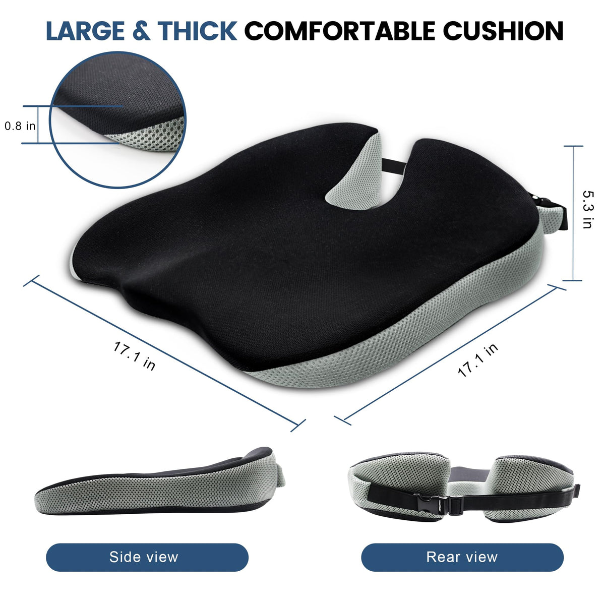 BANKQF close-up of memory foam texture demonstrating contouring comfort benefit