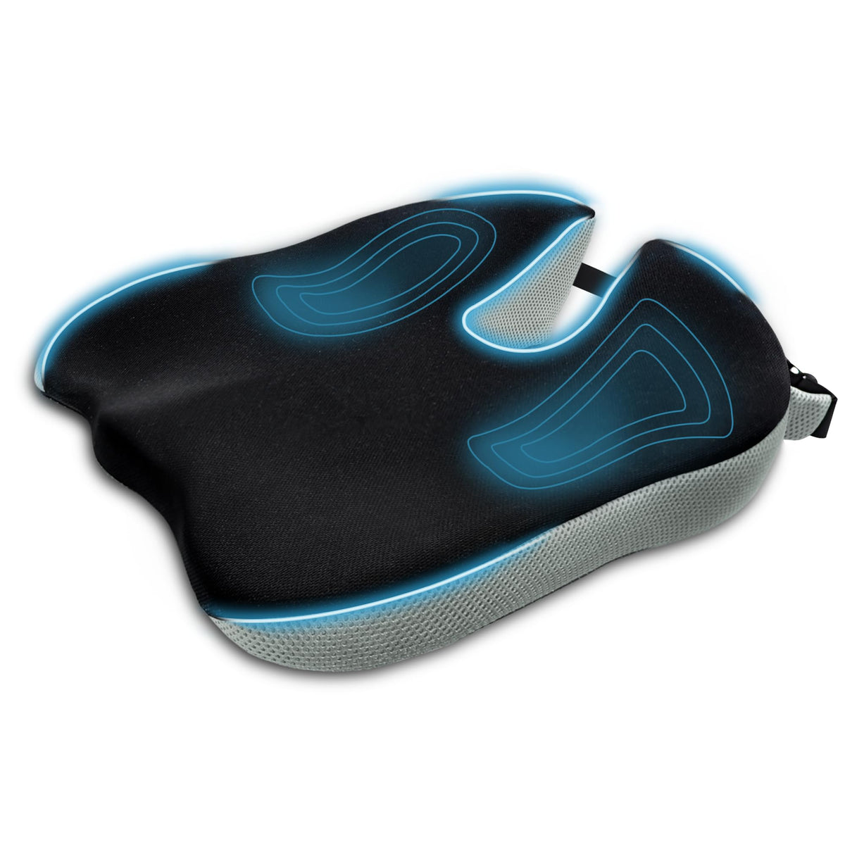 BANKQF driver using cushion during a long drive for reduced tailbone pressure benefit