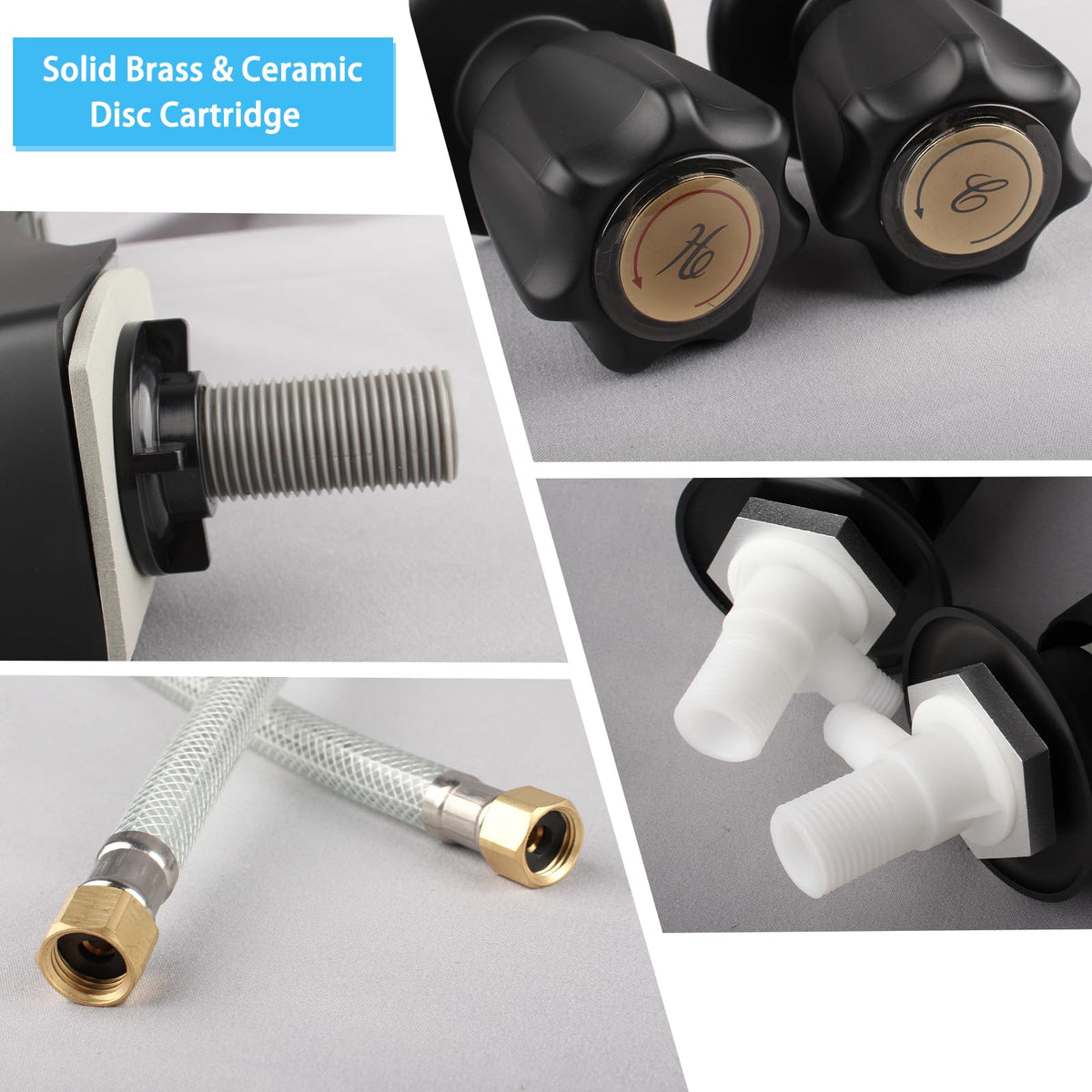 BANOSE black faucet installed in RV tub illustrating real-world use benefit