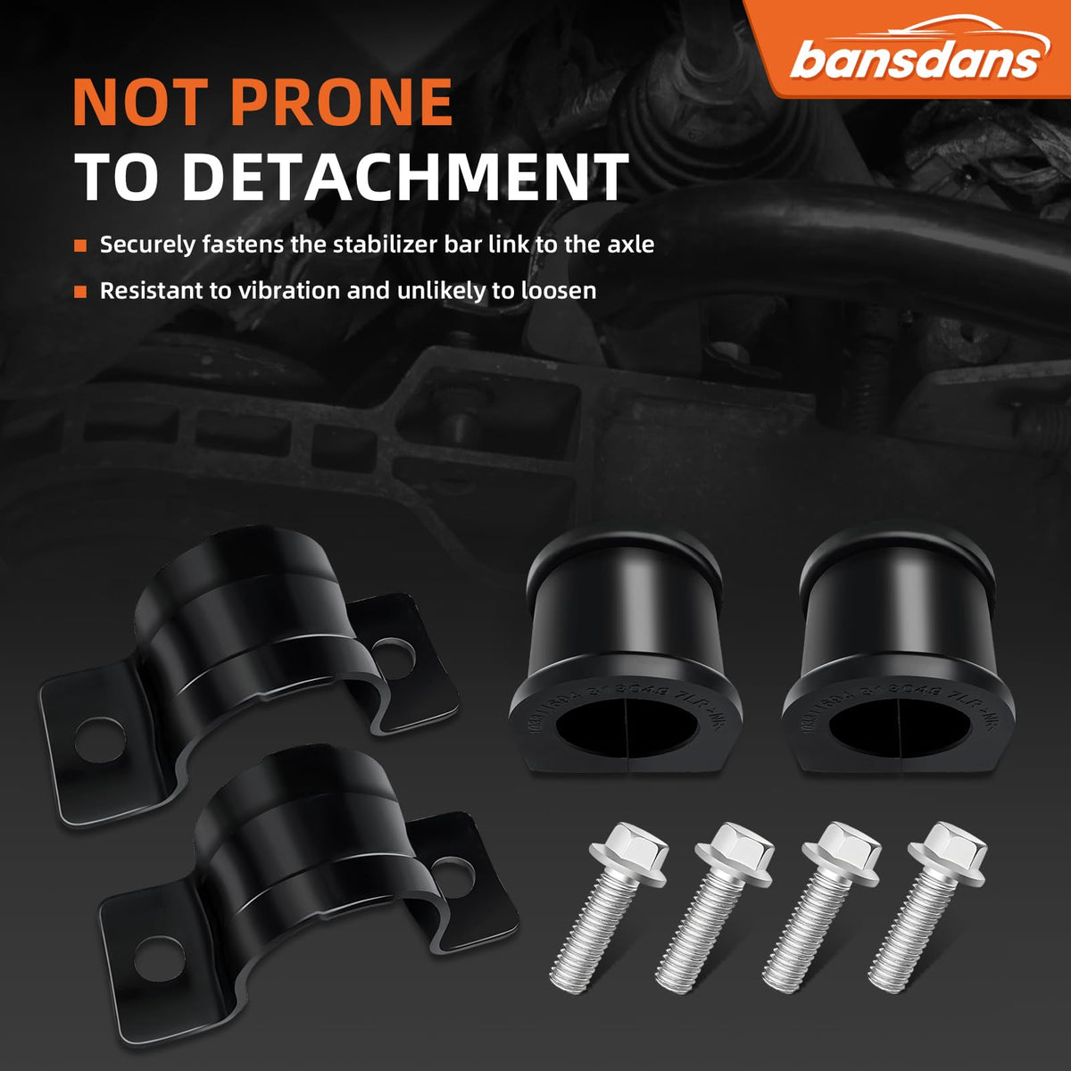 bansdans installed under vehicle front axle demonstrating restored stability