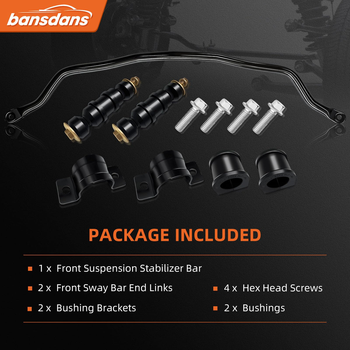 bansdans bushings and brackets kit highlighting secure mount durability