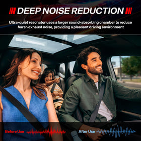 BaoHuaSun mounted under vehicle lifestyle image demonstrating reduced cabin noise benefit