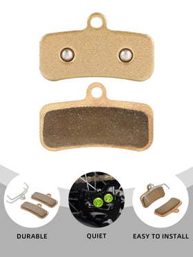 BAOUFF brake pads beside ruler for scale showing exact fit dimensions