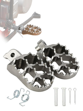 BAOUFF front profile foot peg showing durable stainless-steel build and rugged grip