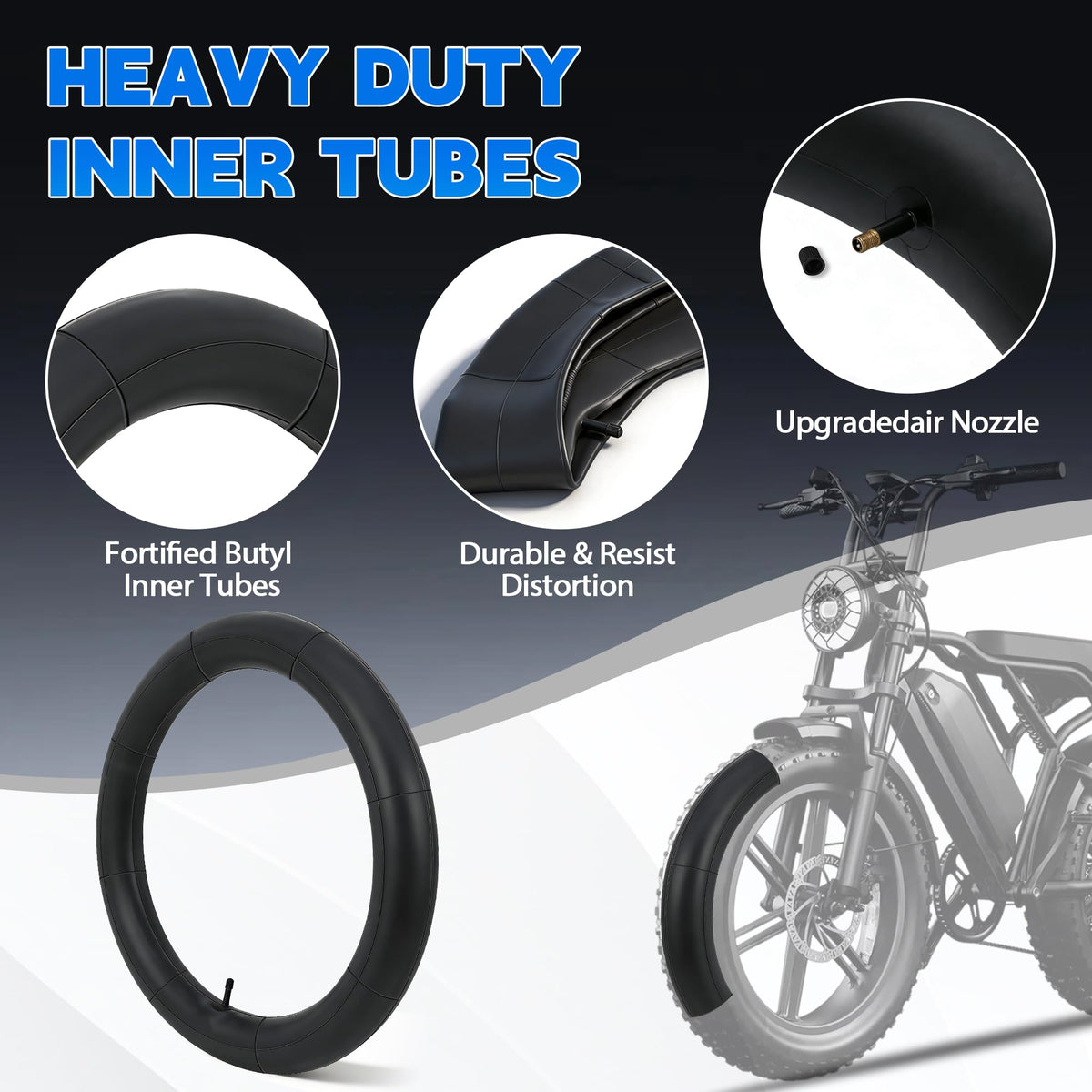 BAOUFF inner tube inflation demo showing easy pump compatibility and sealing