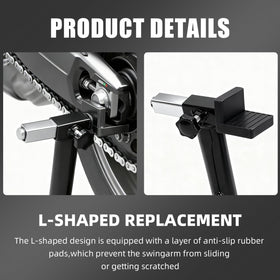 BAOUFF L-shaped adapter rubber pad detail protecting swingarm benefit