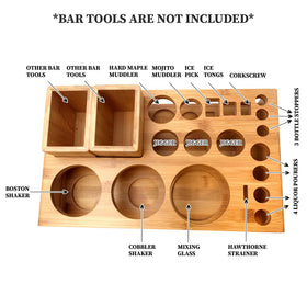barillio closeup slot detail highlighting tailored slots for varied bar tools