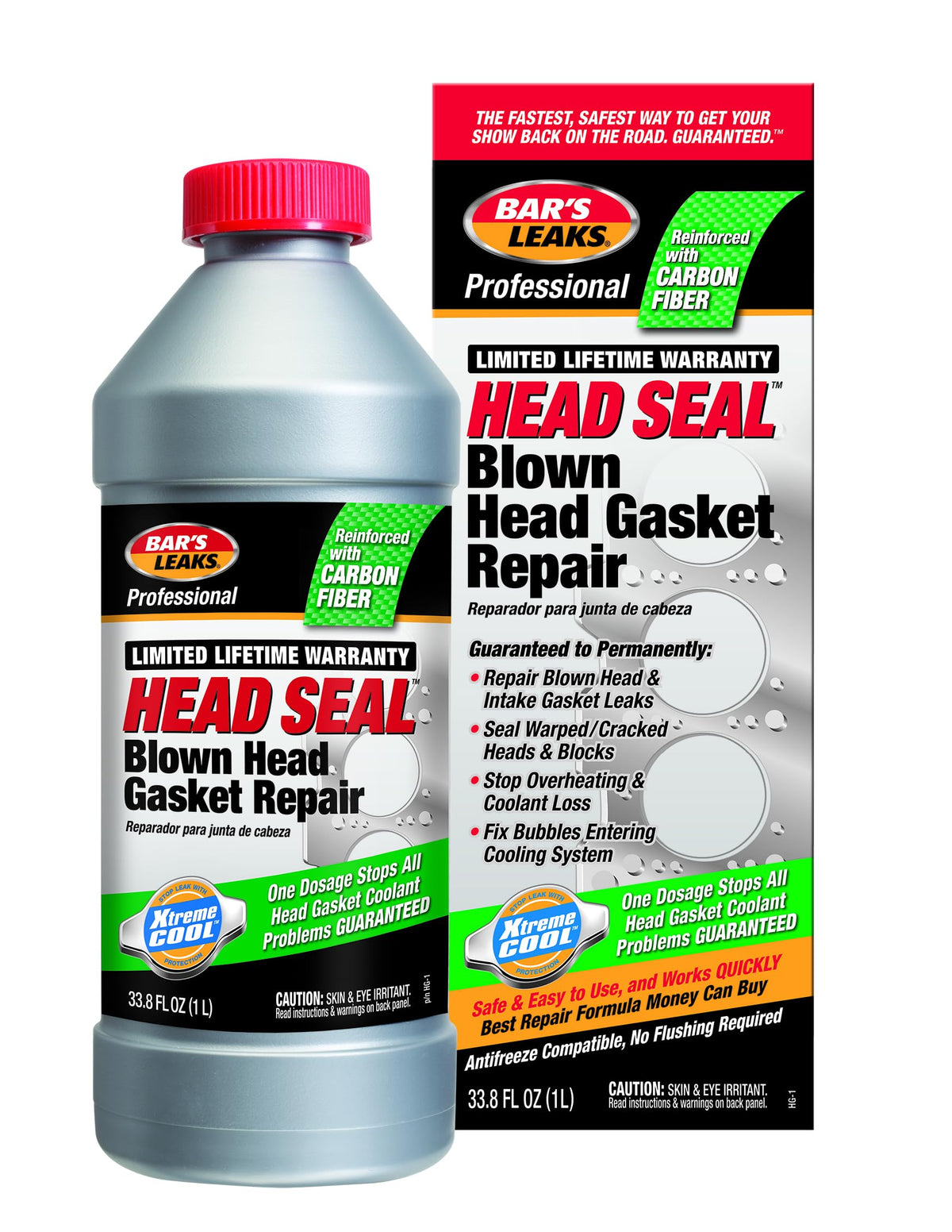 Bar's Leaks HG-1 front label showing product details and benefits