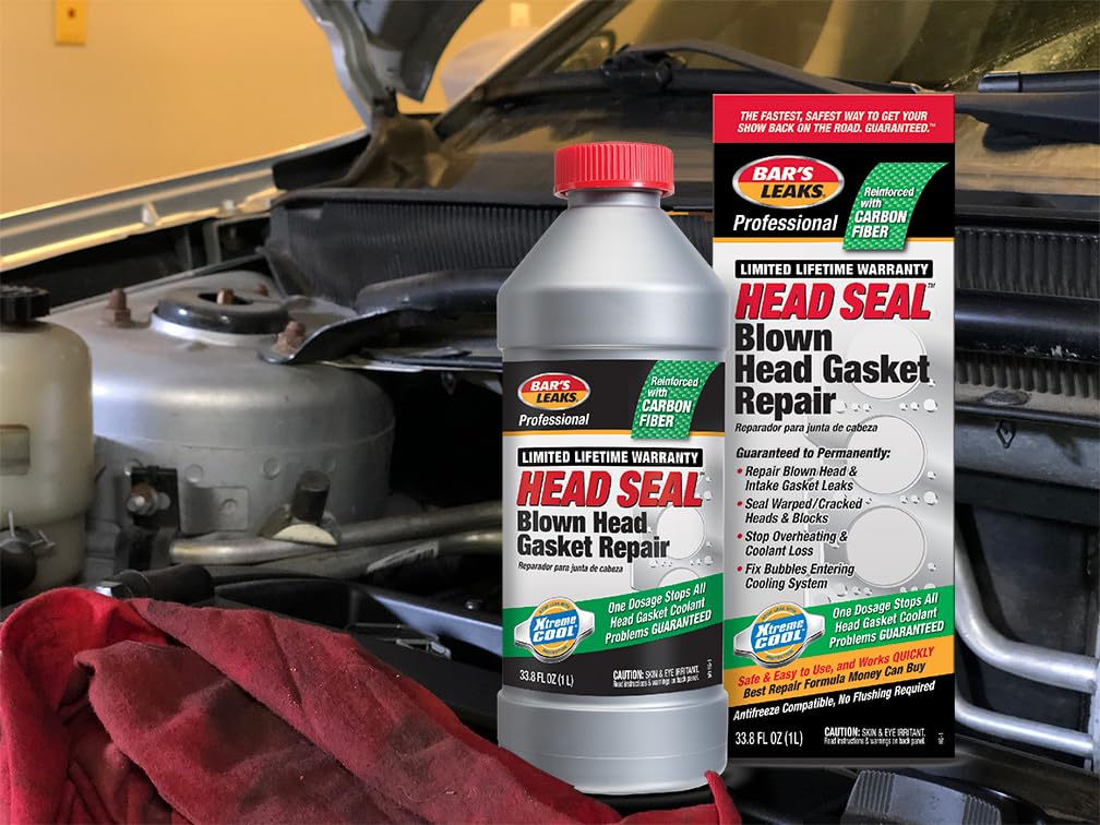 Technician using Bar's Leaks HG-1 roadside to repair coolant leak quickly