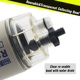 BARTOO installed on an outboard motor illustrating correct connection and benefit of clean fuel