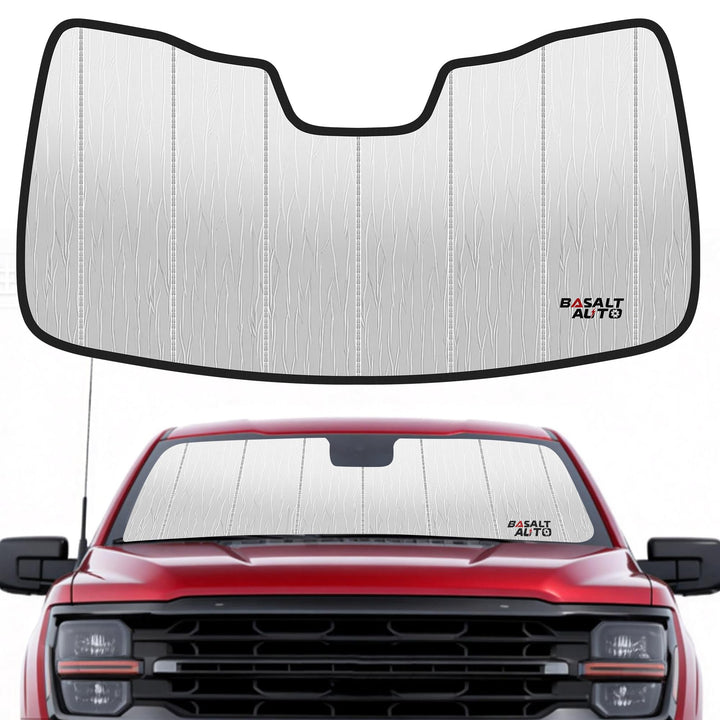BasaltAuto front view showing full windshield coverage and cooler cabin benefit