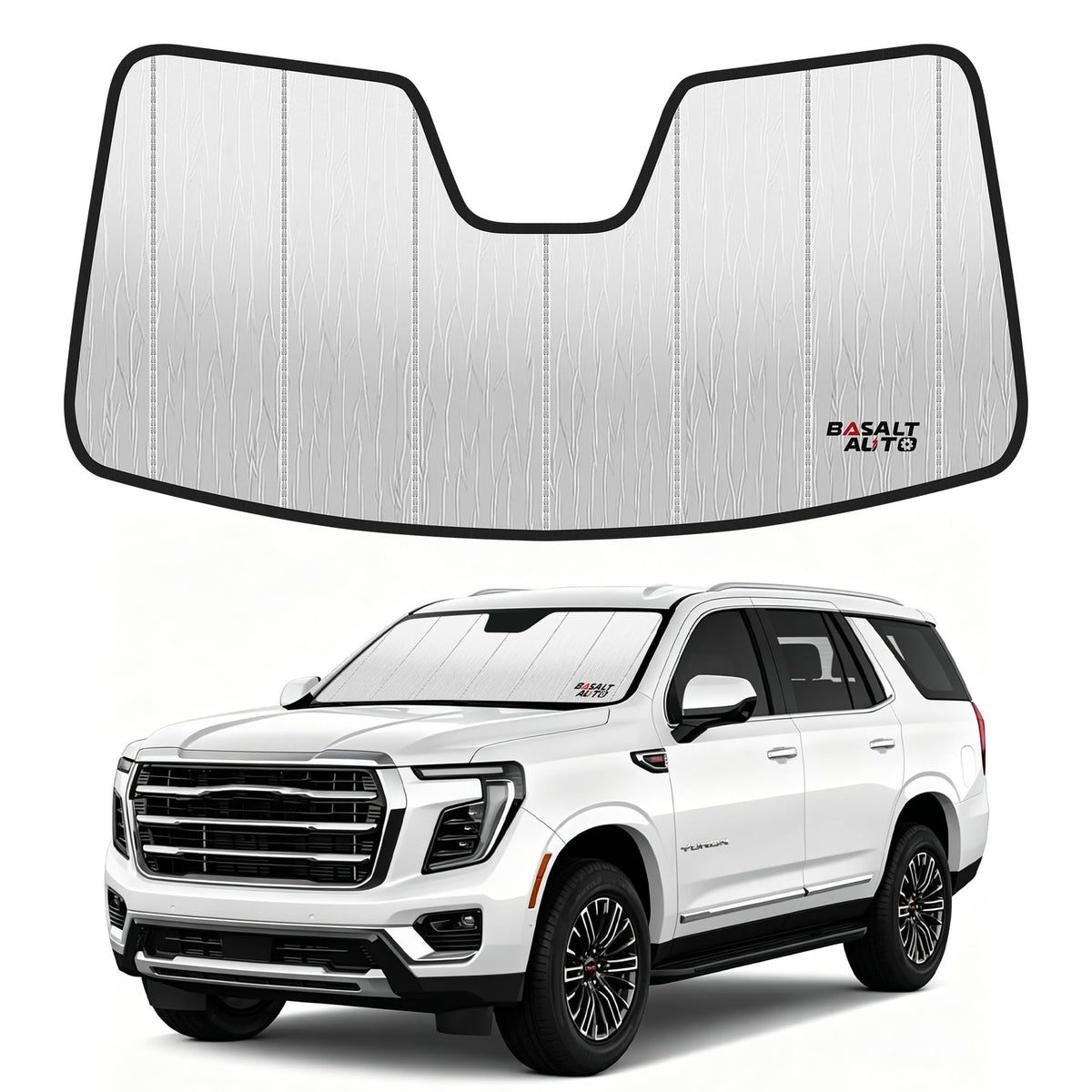 BasaltAuto front full-coverage fit protecting Yukon windshield and interior