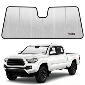 BasaltAuto front view showing tailored Tacoma fit and coverage benefit