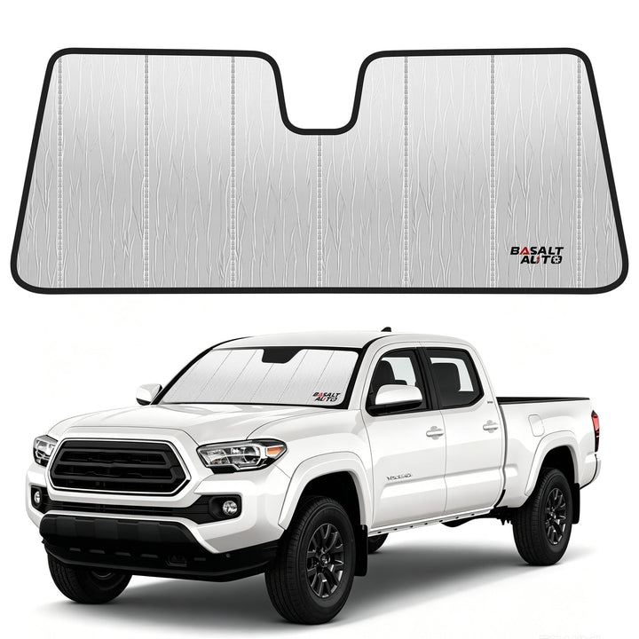 BasaltAuto front view showing tailored Tacoma fit and coverage benefit