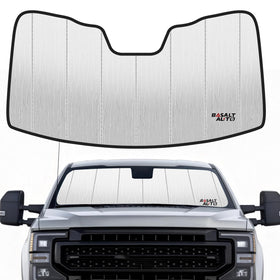 BasaltAuto front view showing exact-fit on Super Duty windshield and complete coverage