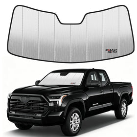 BasaltAuto front view showing full sun shade and coverage benefit